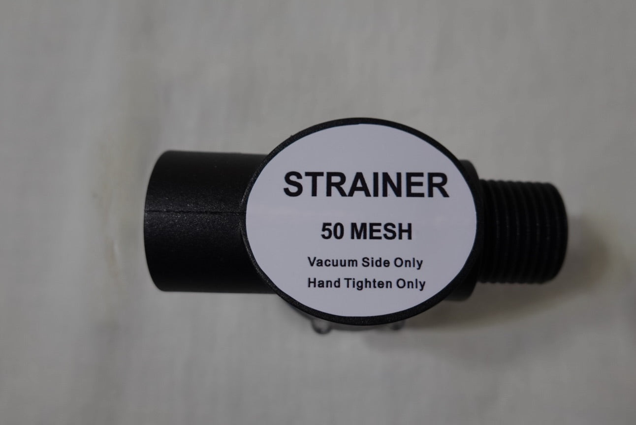 Suction Side Inline Strainer – 50 Mesh (Male x Female) 1/2”