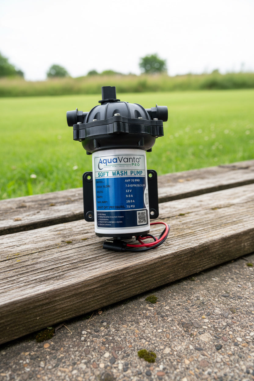 12V Automatic Soft Wash Pump Complete Kit with Remote | 7.0 GPM Professional System