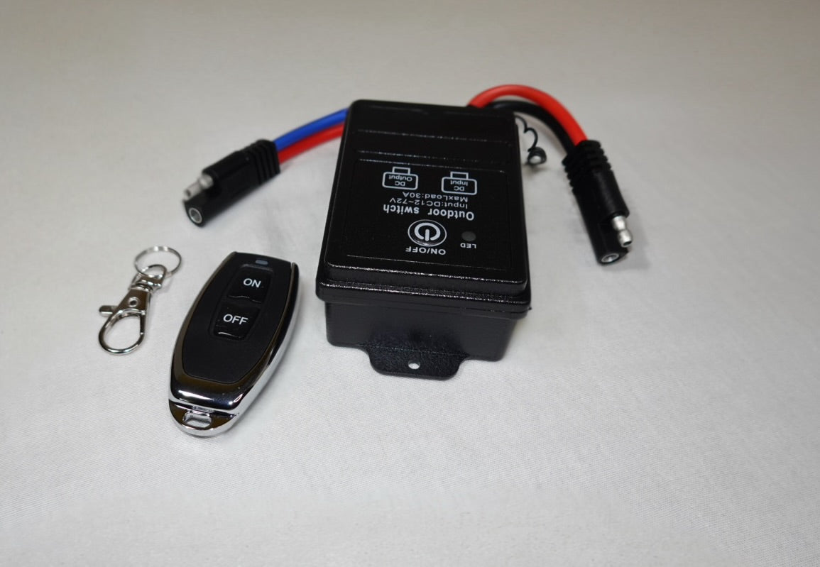 Wireless Remote Relay Switch – 12V, 30A with Dual Remotes