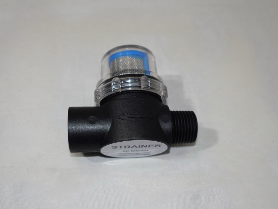 Suction Side Inline Strainer – 50 Mesh (Male x Female) 1/2”