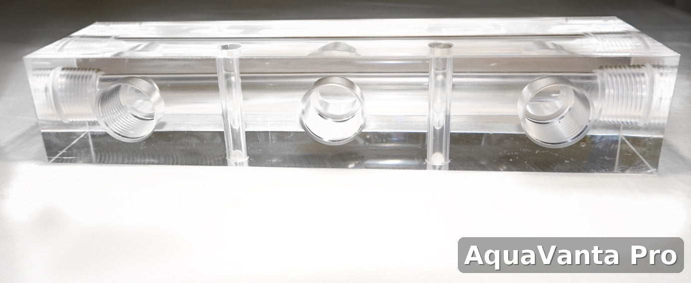 Acrylic Proportioner Manifold Block (3-Port)