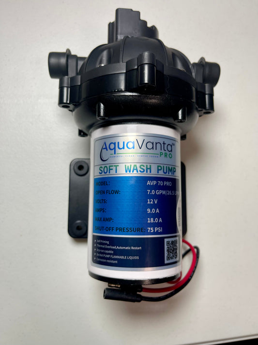12V Automatic Soft Wash Pump Complete Kit with Remote | 7.0 GPM Professional System