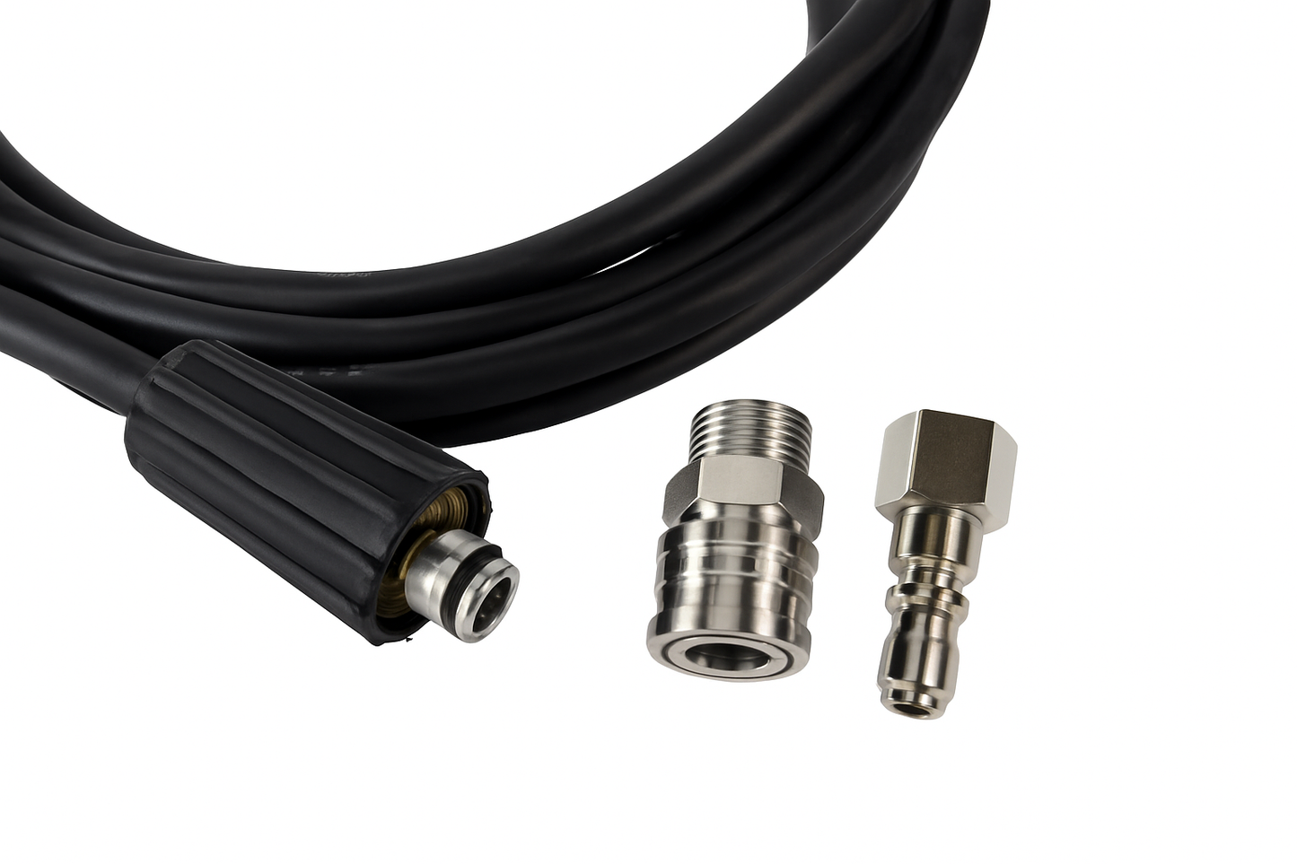 Stainless Swivel Quick Connect Adapter – Converts M22 Thread to 3/8″ Quick‑Connect SET MALE & Female