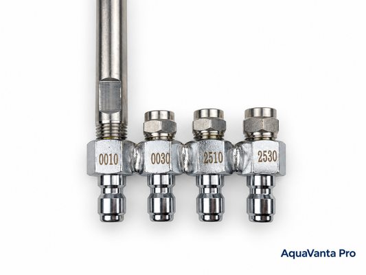 AquaVanta Pro 4-in-1 J-Rod Nozzle & Shooter Tip Combo (Stainless Steel)