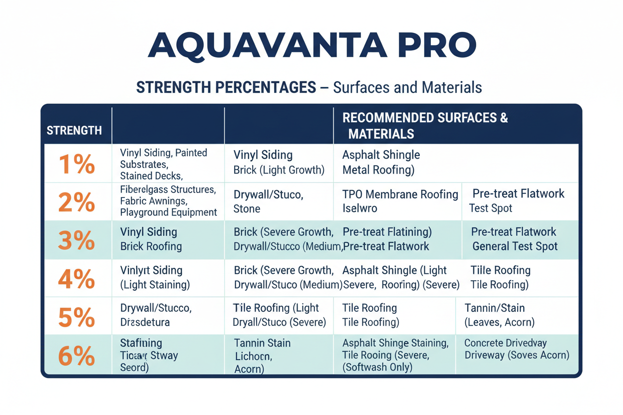 AquaVanta Pro Strength Percentages - Corrected