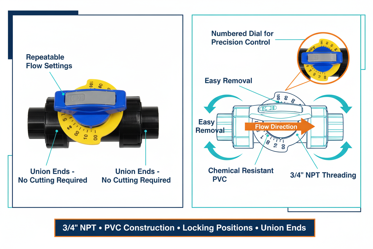 Union Ball Valve - Single Image Fixed
